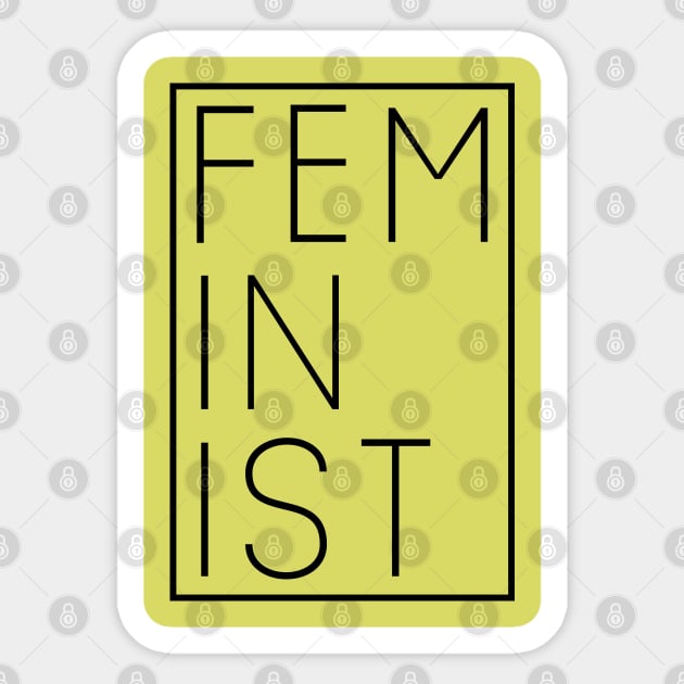 Feminist is the right word. Perfect present for mom mother dad father friend him or her Sticker by SerenityByAlex